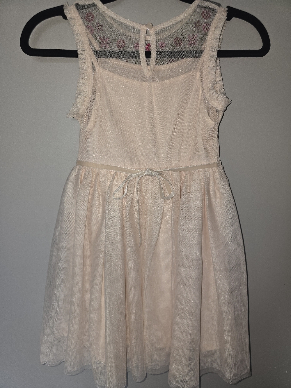 Girls Cat & Jack Sleeveless Embroidered  Tutu Dress Pink Size Small (6/7) - Picture 7 of 10